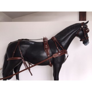 Harnais Lux en cuir en simple Arden pour attelage de dressage
