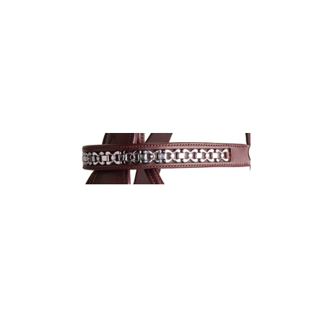 Fontal en cuir  pour bride cheval