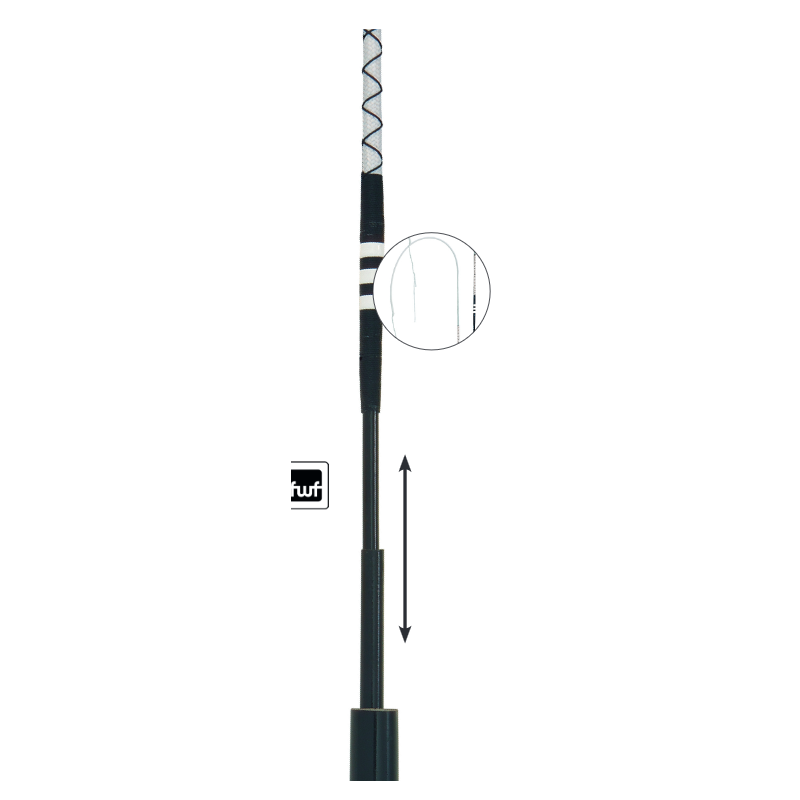 Fouet d'attelage carbone rétractable 370 cm