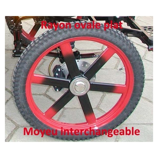 Roue interchangeable à rayon ovale