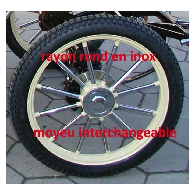 Roue interchangeable  rayon rond en inox