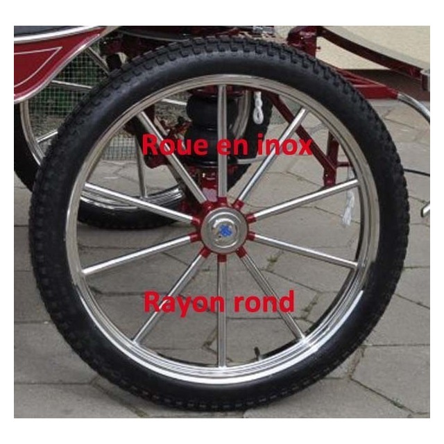 Roue en inox interchangeable à rayon rond