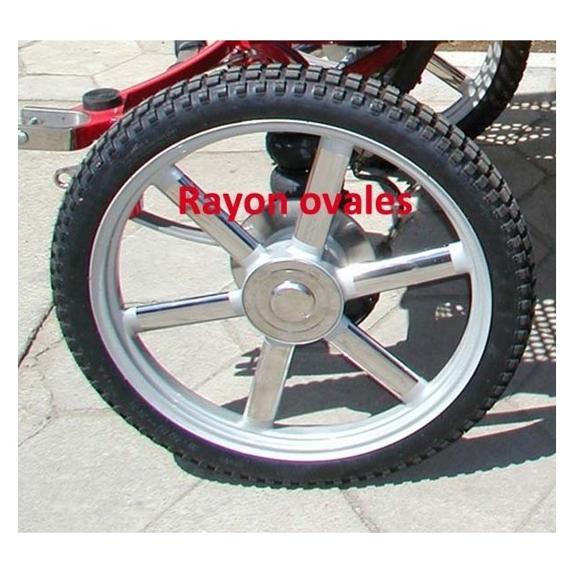Roue interchangeable  rayon ovale en inox
