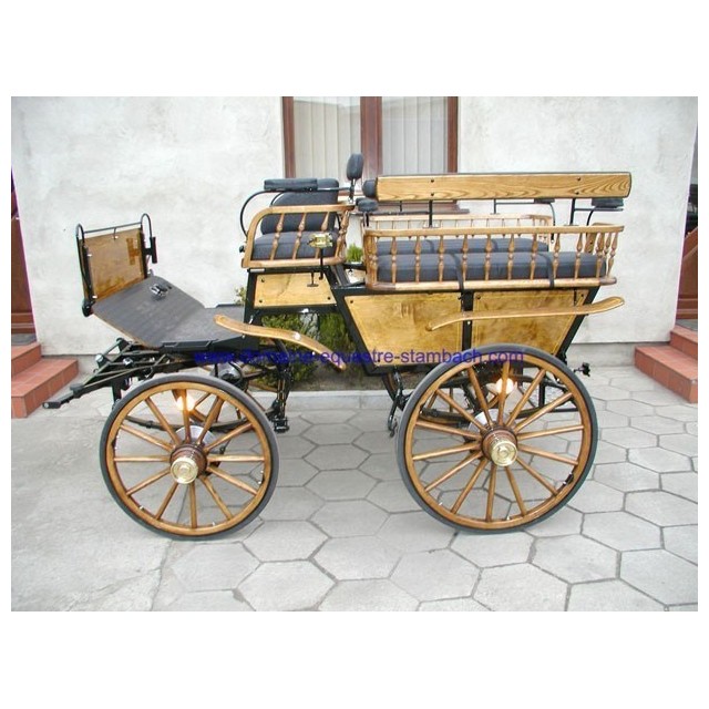 véhicule voiture hippomobile wagonnette attelage chevaux