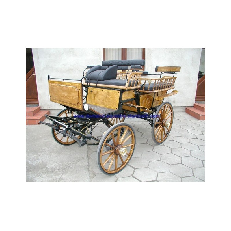 véhicule voiture hippomobile wagonnette attelage chevaux