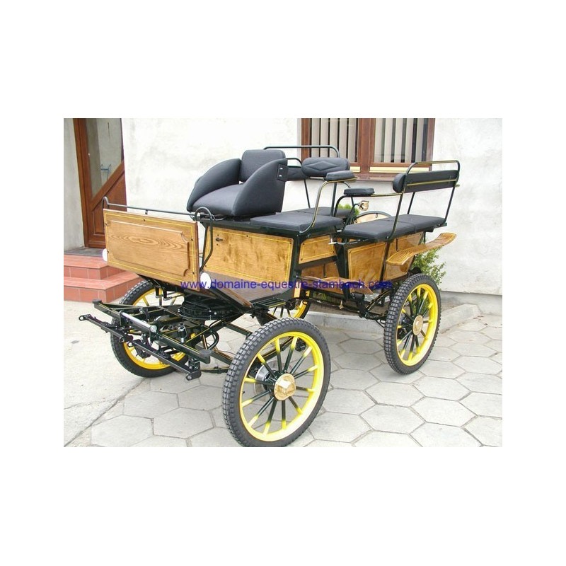 voiture hippomobile wagonnette école pour atteler des poneys