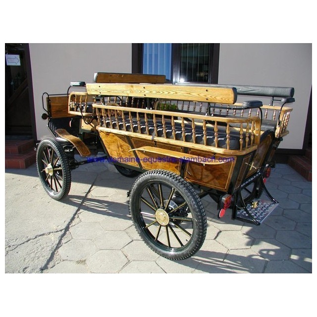 voiture véhicule hippomobile wagonnette pour atteler des chevaux