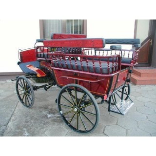 véhicule attelage hippomobile wagonnette  poneys