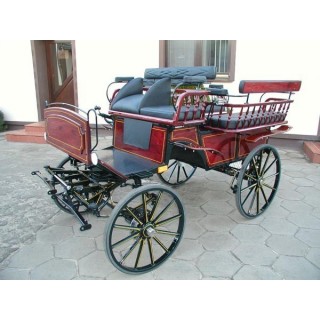 véhicule attelage hippomobile wagonnette  poneys