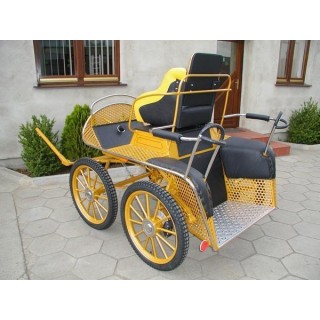 voiture hippomobile chevaux marathon loisir training avec roue pneumatique