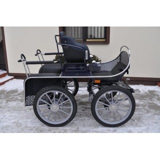 voiture hippomobile chevaux marathon loisir training avec roue pneumatique