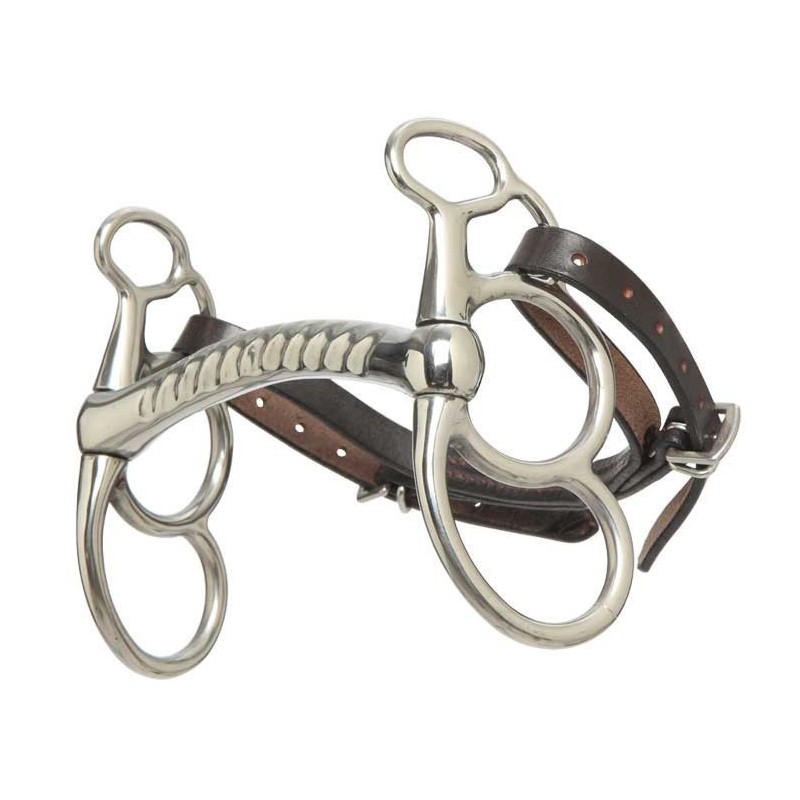 Mors zilco papillon gourmette en cuir